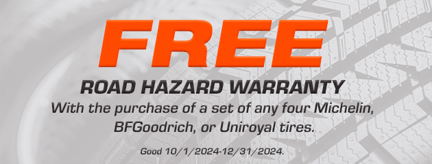 Free Road Hazard Warranty